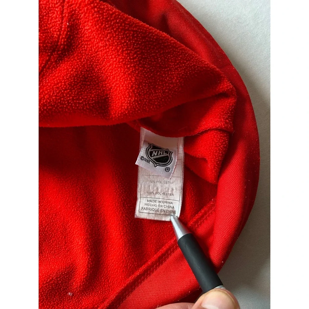 Adidas Detroit Red Wings NHL Hoodie Mens Large Red Fleece Sweatshirt 7676F012